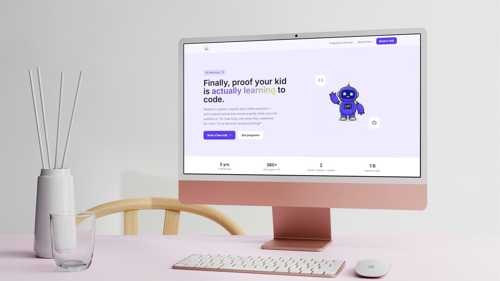 CodeSprouts Academy, portfolio screenshot by Femmy Creative Hub