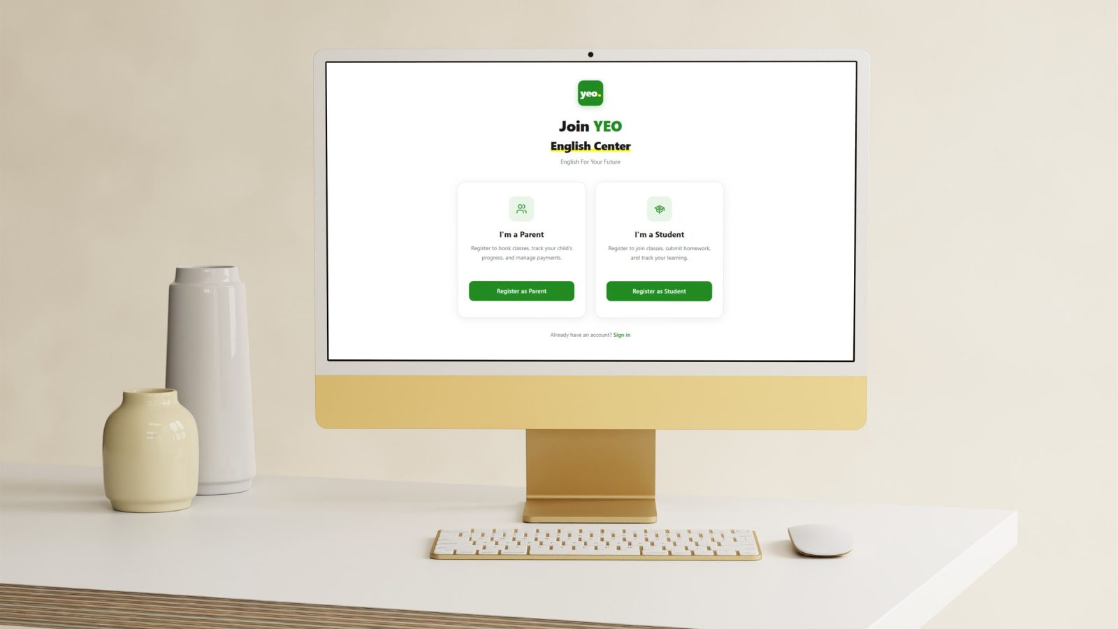 Tutoring Centre Operations Rebuild, portfolio screenshot by Femmy Creative Hub